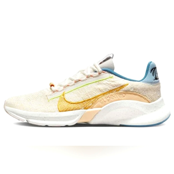 Only🔥👟New Nike SuperRep Go 3 Flyknit Next Nature Sun Club-White Sanded Gold 5